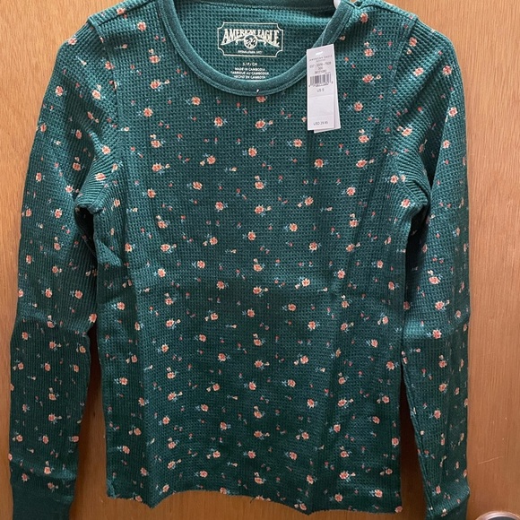 American Eagle Waffle Knit Top Size S - Picture 2 of 5